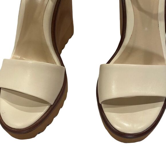Vince Camuto Gretam Wedge Platform Beige Shoes, Size 9M NWOB - Picture 5 of 9